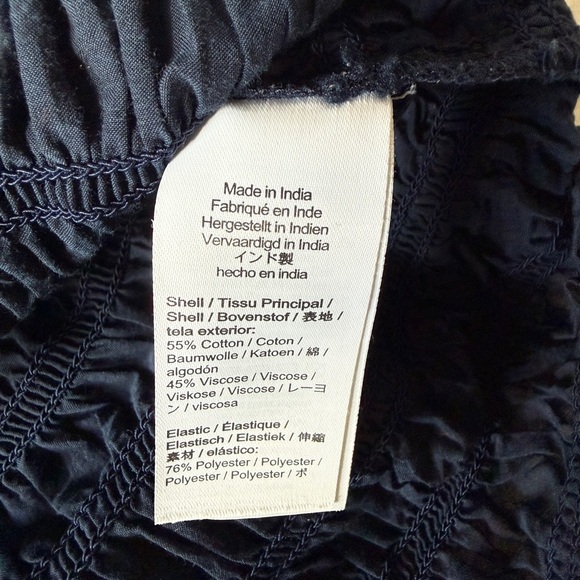 J.Crew Navy Ruched Button Top - Picture 3 of 3